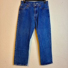 Levis 501 Original Fit Mens Jeans 36x32 Medium Wash Blue Button Fly Y2K Vintage