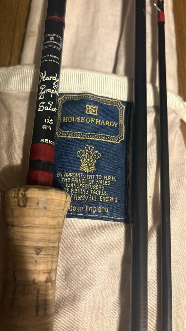 Hardy Graphite Salar 12ft6in #9 3-Piece Fly Rod with Bag, Used