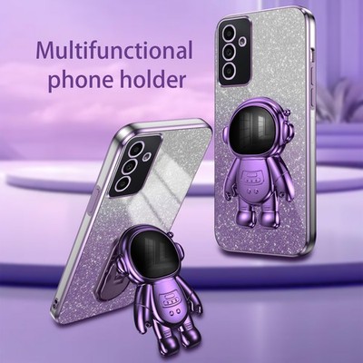 For iPhone Samsung Huawei Motorola Case 3D Astronaut Bracket Cover Cute Cartoon