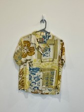 Jams World Aloha Style Camp Shirt - Women Size Medium, Fabric Pattern Harvest