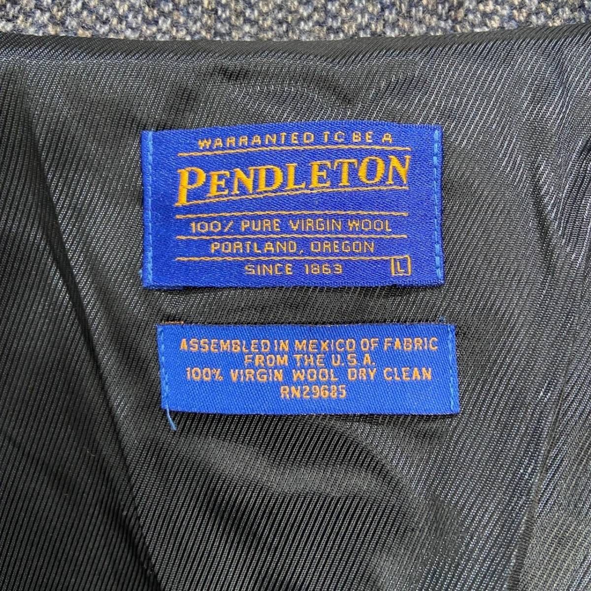 Pendleton Wool Tweed 3B Tailored Jacket Gray L - image 5