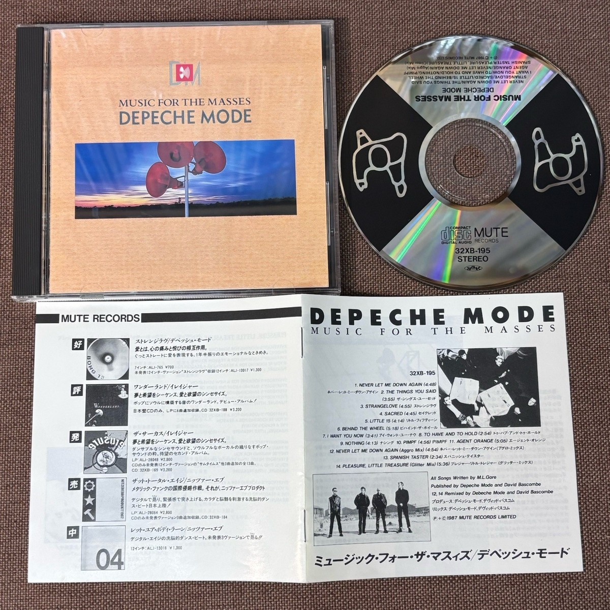 Depeche Mode Music for The Masses Japan CD 32xb-195 1987 for