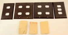 (4) P&S (Pass & Seymour) Despard Line Ribbed Switch Plate Covers / 2-3-4 Holes