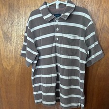 Mini Boden Gray and White Striped Polo Size 9-10 yr