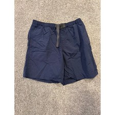 Columbia Shorts Mens Large Navy Blue Omni-Shade Belted Lightweight Hiking