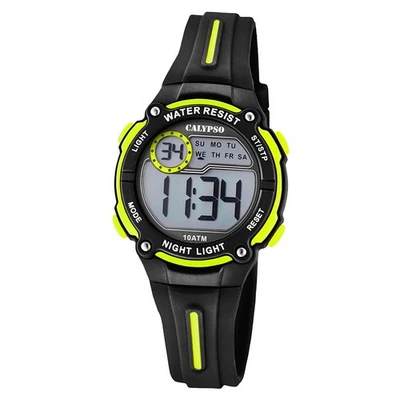 Armbanduhr Kunststoff PUR schwarz K6068/5 Kinder Uhr Calypso Digital UK6068/5 - Bild 1 von 4