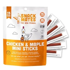 The New Primal Snack Mates Chicken & Maple Sticks, 0.5 Ounce (Pack of 15) 