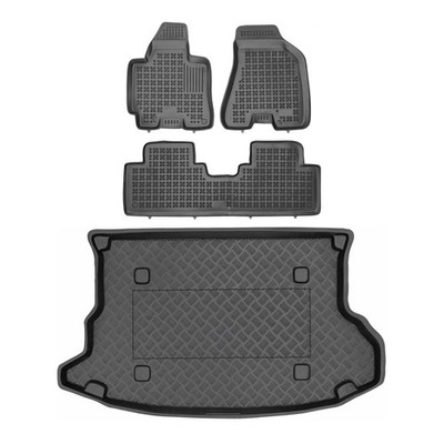 Rezaw-Plast Floor Mats for Hyundai Tucson 2005-2009 PE Cargo Mat No Trim Odor 3D