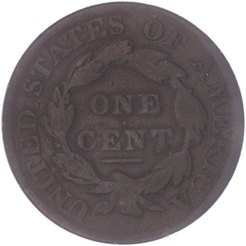 1827 (P) Coronet Large Cent Good GD See Pics O158 - Picture 2 of 3