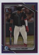 2024 Bowman Chrome Prospects Purple Refractor 51/250 Yassel Soler #BCP-174 11s9