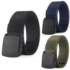 Men's Belt Outdoor Casual Canvas Belt Metal Free Training Nylon Tactical Belt Wi