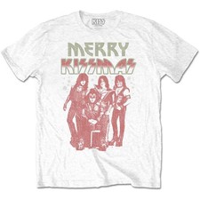 Image of KISS Unisex T-Shirt Merry Kissmas White (L)