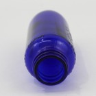 Vtg Bromo Seltzer Empty Cobalt Blue Bottle With Etched Heart Rose And Ribbon 6" — photo 3
