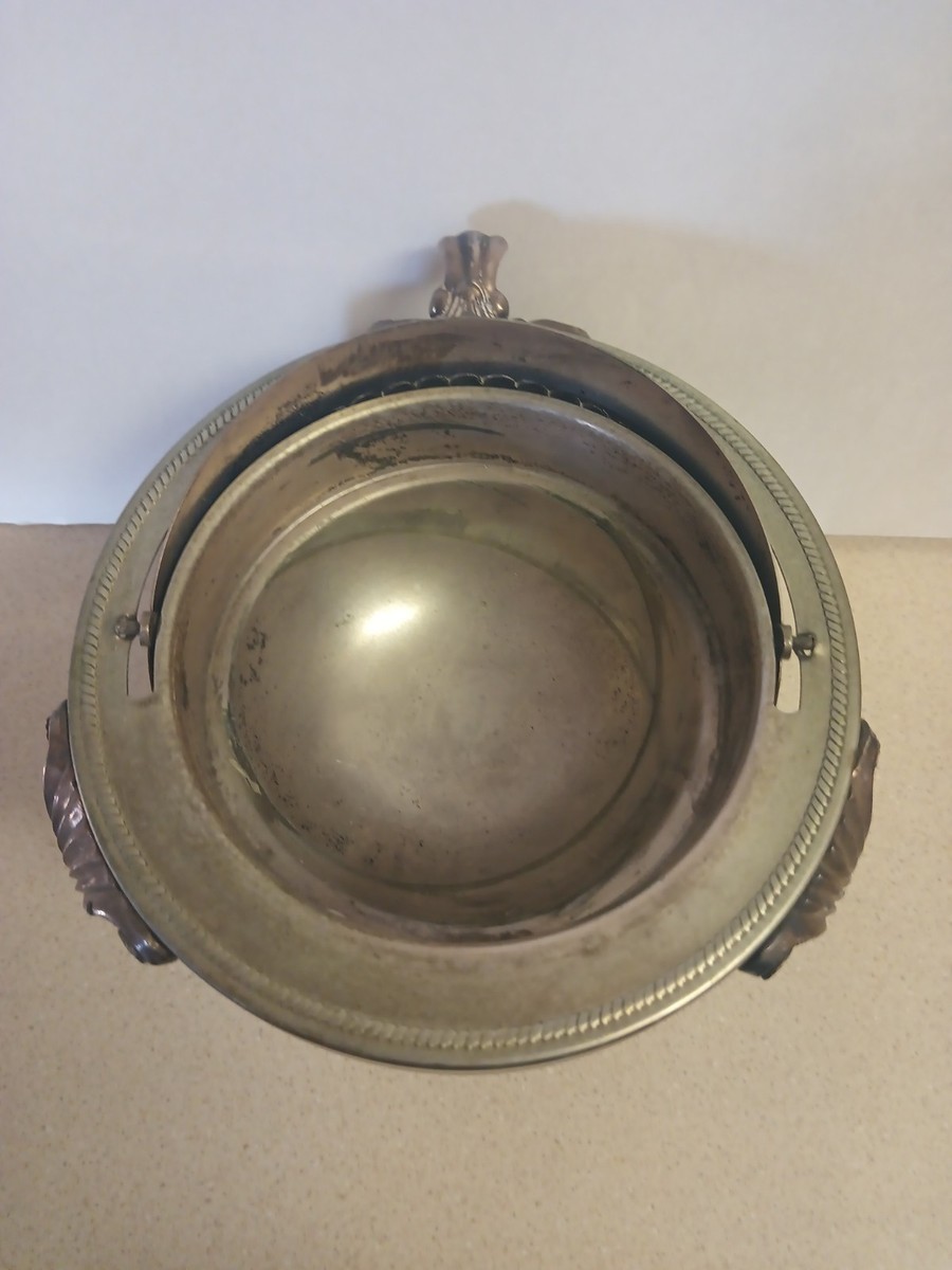 Vintage F.B. Rogers Silver Plate Co. 373 Dome Roll Top Caviar