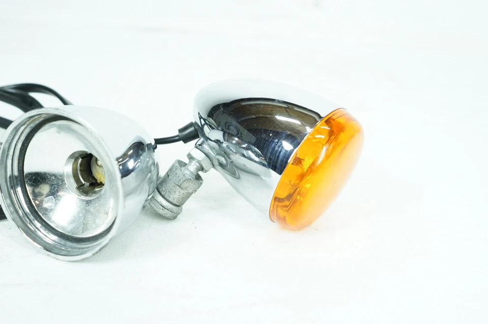 Harley Dyna Super Glide 2007 personalizada OEM indicadores de señal de giro delanteros izquierdo derecho Foto 2 de 4