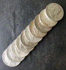 Lot of 10 50c Franklin Silver Half Dollars