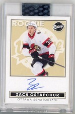 2024-25 Upper Deck Clear Cut Zack Ostapchuk Auto Rookie Vintage Ottawa Senators