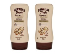 2 x Hawaiian Tropic Protect & Hydrate SPF 15 Protective Sun Lotion 180ml 36.08 per litre