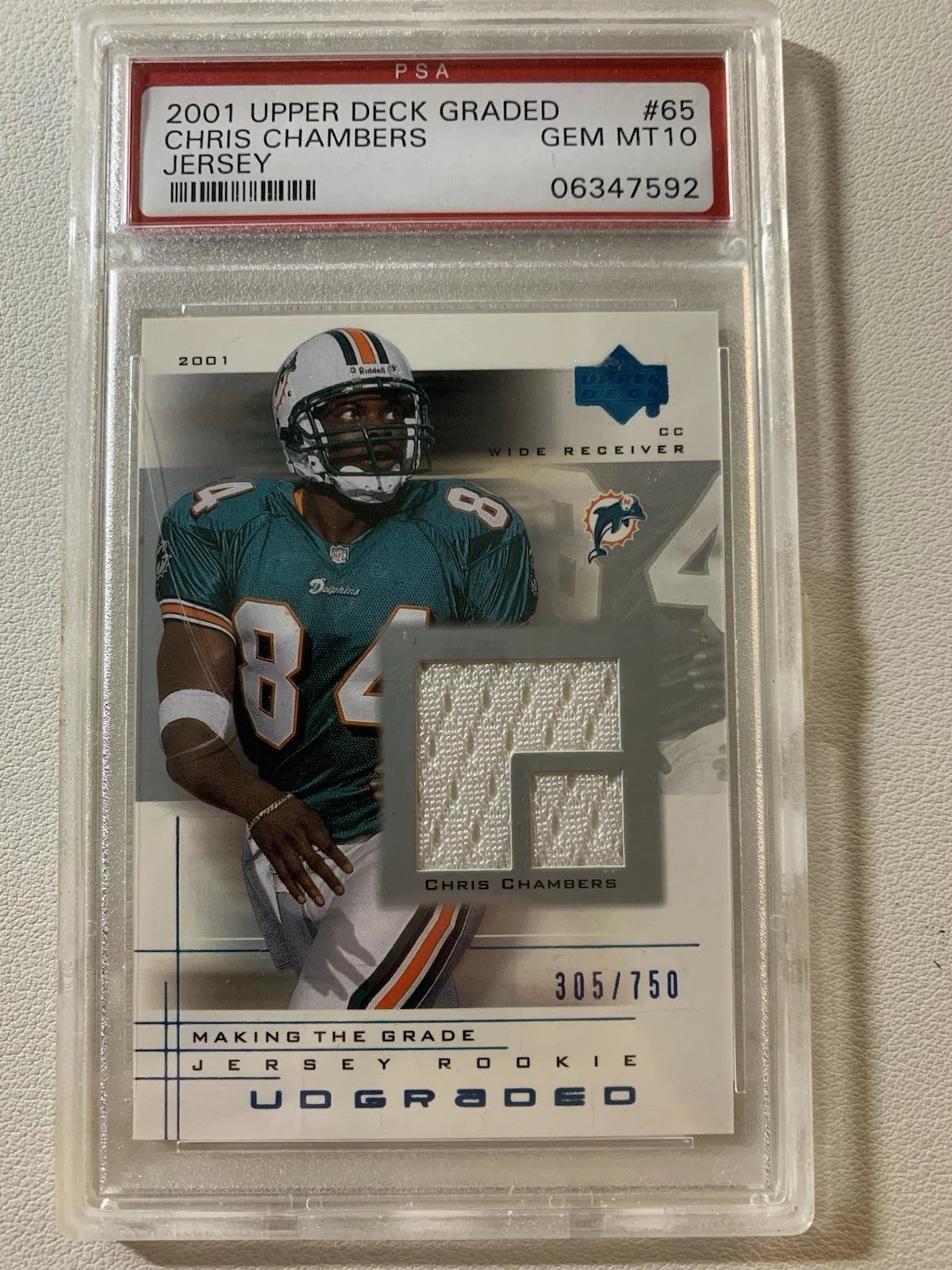 Chris Chambers Upper Deck Graded #63 Jersey