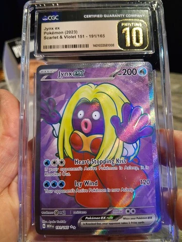 English Jynx Ex Cgc 10 PRISTINE Scarlet And Violet 151 191/165 Holo Full Rare