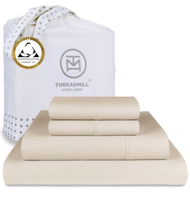 Threadmill Egyptian Cotton Queen Sheet Set | 100% Certified Egyptian Cotton Bed