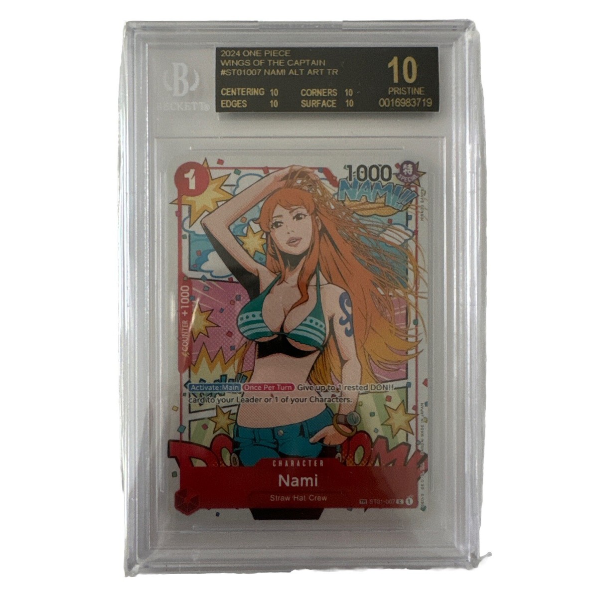 Black Label BGS 10 Pristine One Piece English Nami ST01 007 Black Label BGS 10 Pristine One Piece English Nami ST01 007