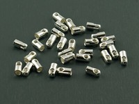 30 Endkappen In Silberfarben FüR 2 Mm BäNder