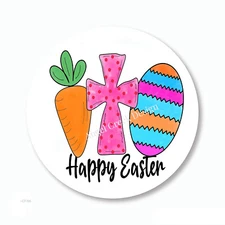 Happy Easter Egg Passover Favors Scrapbook Stickers Easter Envelope Seals Labels