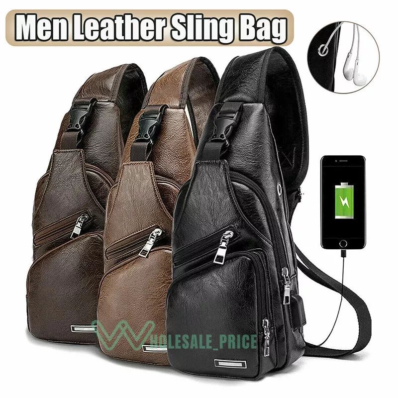 Bandolera Para Hombre Mochila Viaje Cartera Bolso de Hombro Mariconera