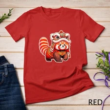 Chinese New Year Red Panda Lion Dance Lunar New Year 2025 T-Shirt Unisex T-shirt