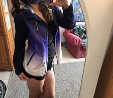 New Balance Windcheater Hybrid Jacket Ombre Purple Sport Runninging S