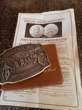 Sterling Silver BELT BUCKLE GUNFIGHT AT THE OK CORRAL 