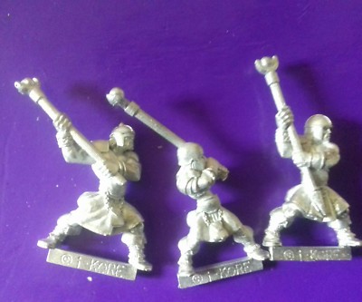 3x Celtos Fantasy Warriors I-Kore Gael Human Celtic Miniatures Staff Slingers #B