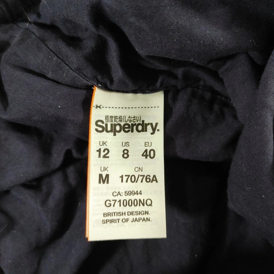 Superdry Shorts Womens 12 Navy Blue Geometric Outdoor - Image 4 of 4