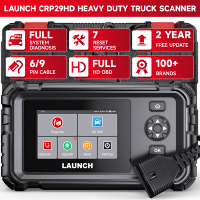 LAUNCH CRP129HD 12V 24V Heavy Truck Car Diagnostic Tool Scanner Full System DPF