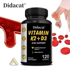 Vitamin D3 K2 Capsules Supports Bone Health Calcium Absorption Immunity Non GMO