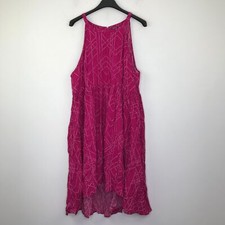 Torrid Women's 2 Dress Pink Berry Dot Challis Hi-Lo Knee Length Sleeveless CS16