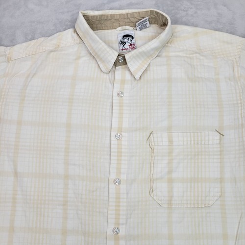 Mecca Shirt Mens Extra Large Beige Tan Cotton Button Up Casual 90s Y2K Rap Adult - Picture 2 of 10