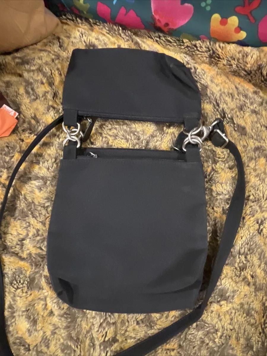 Travelsmith Satchel Crossbody Bag Purse 3 Piece Microfiber Black