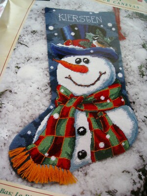 Christmas Dimensions Needlepoint Stocking Kit,MR. FROST,Snowman,Trainer,9128,16''
