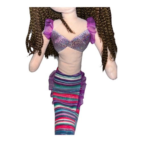 "Muñeca sirena de peluche The Petting Zoo morena rosa púrpura verde dunas salvajes 20""" - Imagen 3 de 12