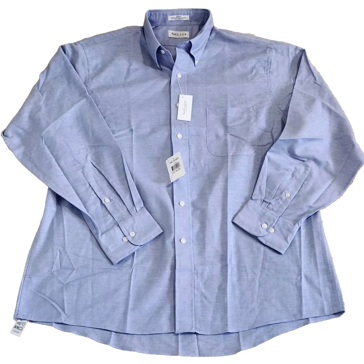 VANS Camicia blu Van Heu Oxford taglia 17 1 2 34 35 Ls