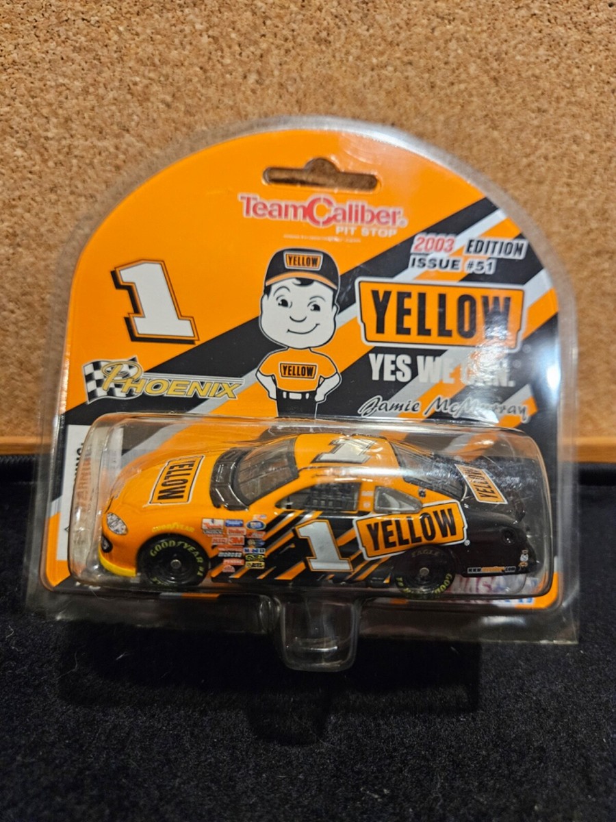 2003 Team Caliber Pit Stop 1:64 #1 Jamie McMurray Yellow Nascar