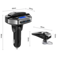 Bluetooth Car FM Transmitter MP3 Player Hands free Radio Adapter Kit USB Charger