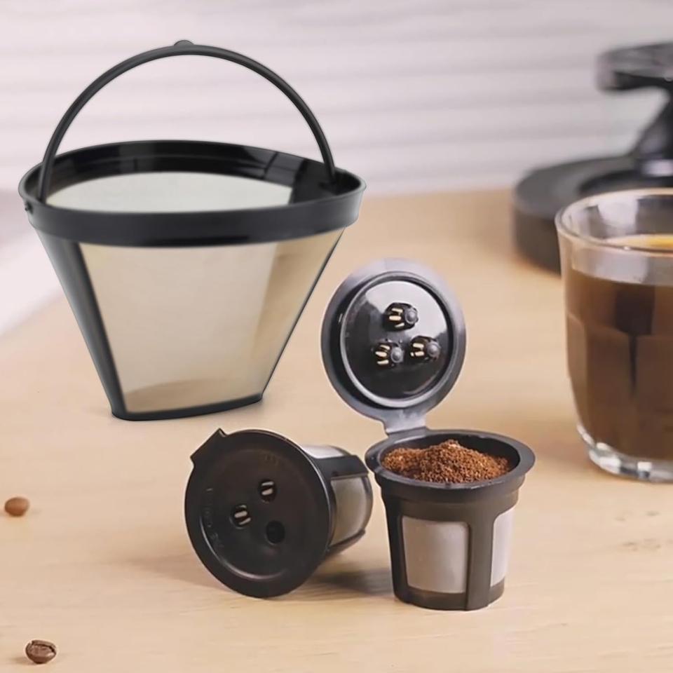 Reusable Coffee Filter and K Cup Reusable Pod for Ninja Dual Brew