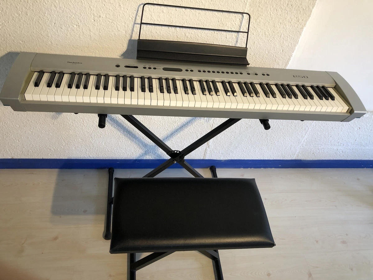 Technics SX P50 keyboard folding stand and bench roland MA 8 speakers