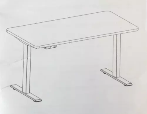Elektrisch Höhenverstellbarer Schreibtisch Gestell 2 Motoren 135 kg 62-127 cm