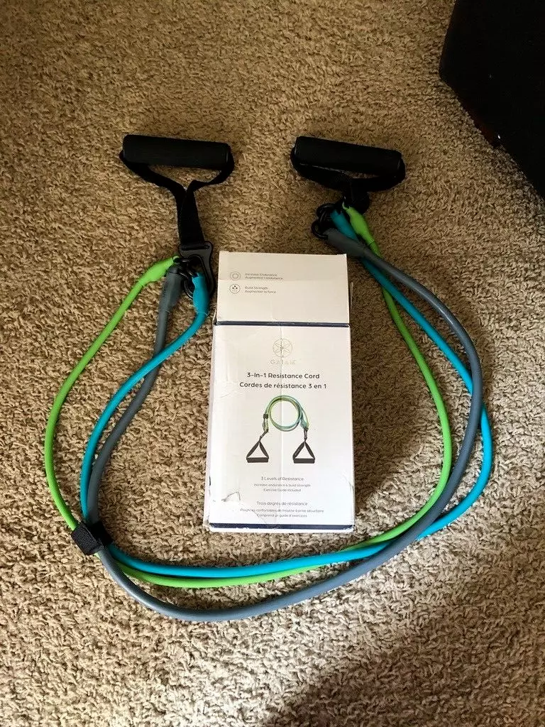 Gaiam Restore 3-in-1 Resistance Band Kit | Exercise Cord