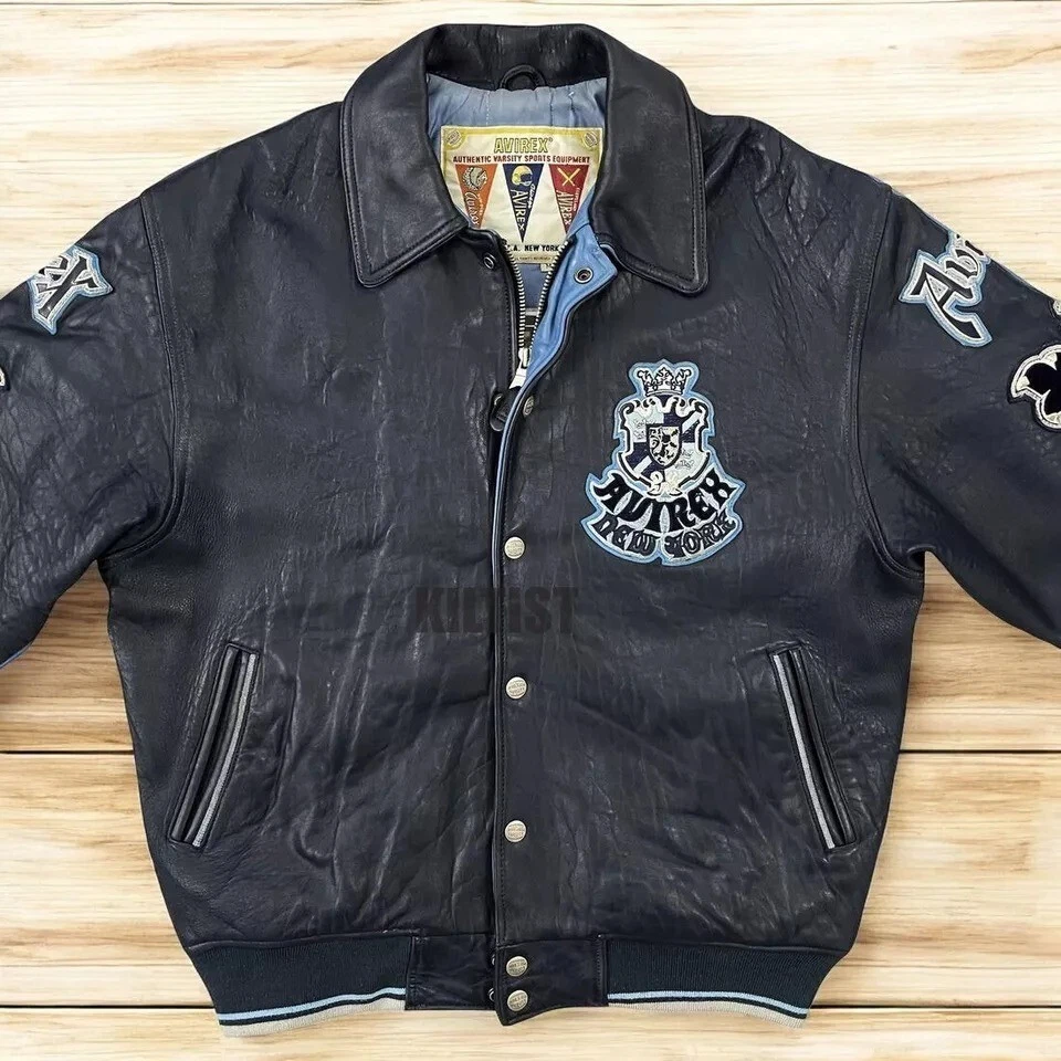 avirex leather jacket - Image 2 of 4