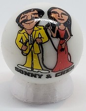 Sonny Cher 1" Glass Logo Marble w/ Stand